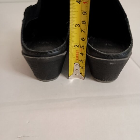 Frye Black Leather Slip-On Mule Clog Shoes Women’s Size 7M - Picture 10 of 16